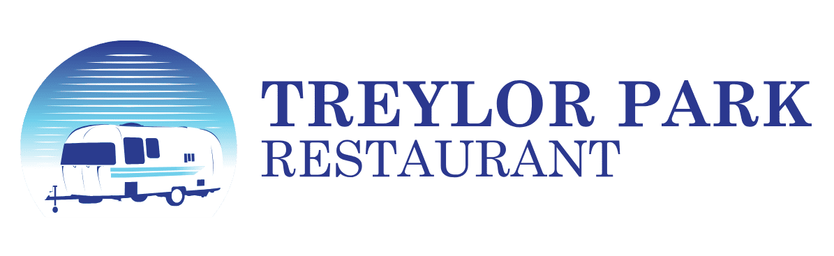 horizontal blue treylor park logo