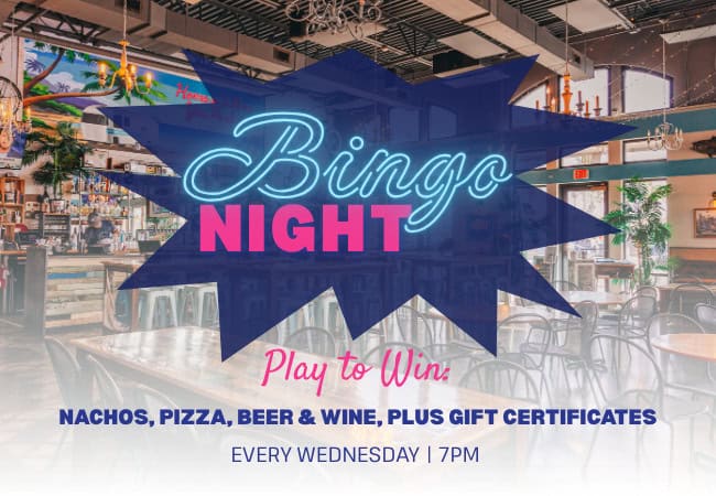 Bingo night at Nocatee Treylor Park on Wednesdays at 7pm. Play to win prizes.