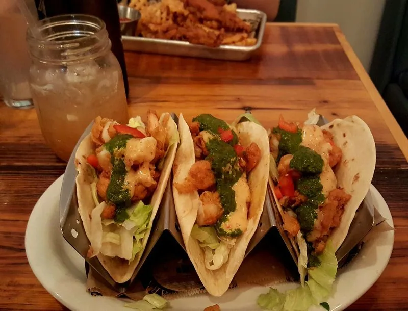 shrimp and grits tacos