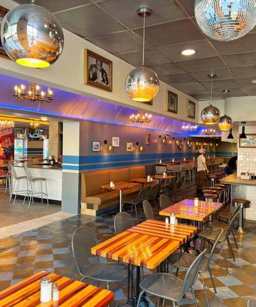 interior dining room at double wide diner