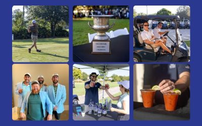 Six images of people enjoying the TP Open