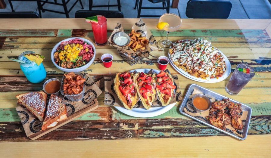 food and beverage spread